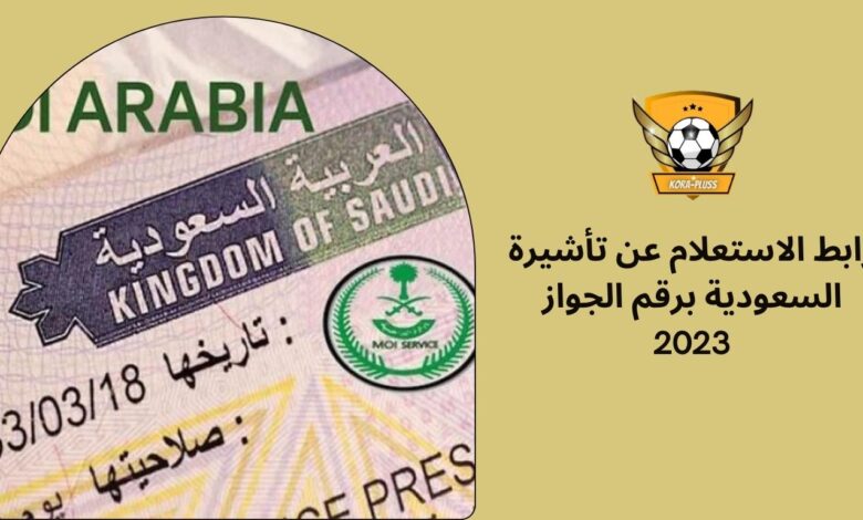 رابط الاستعلام عن تأشيرة السعودية برقم الجواز 2023