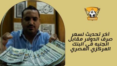 آخر تحديث لسعر صرف الدولار مقابل الجنيه في البنك المركزي المصري