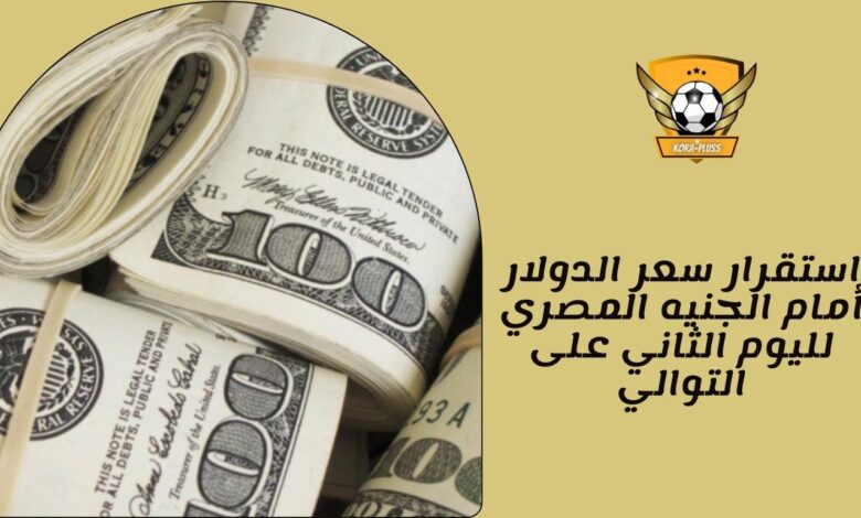 استقرار سعر الدولار أمام الجنيه المصري لليوم الثاني على التوالي