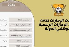 عطلات الإمارات 2023: جدول الإجازات الرسمية لموظفي الدولة